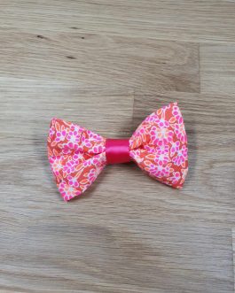 Barrette Nœud Petit Pan rose (taille M)