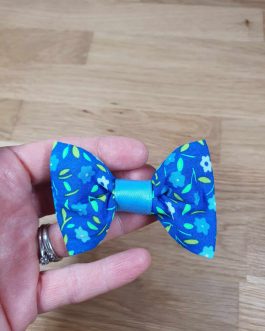 Barrette Nœud Petit Pan bleu (taille M)