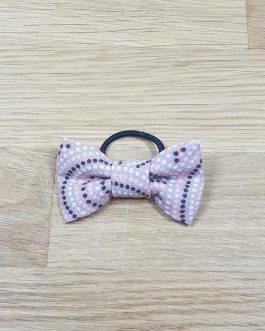 Mini Élastique Nœud vieux rose