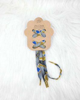 Lacets Wax bleu jaune